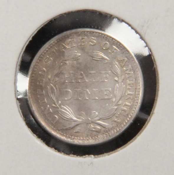 1857 Seated Liberty Silver Half Dime AU