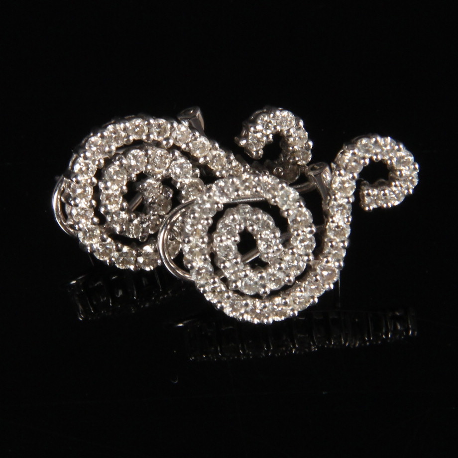 14K White Gold 1.50 CTW Diamond Earrings