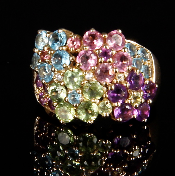 10K Yellow Gold Natural Gemstone Ring