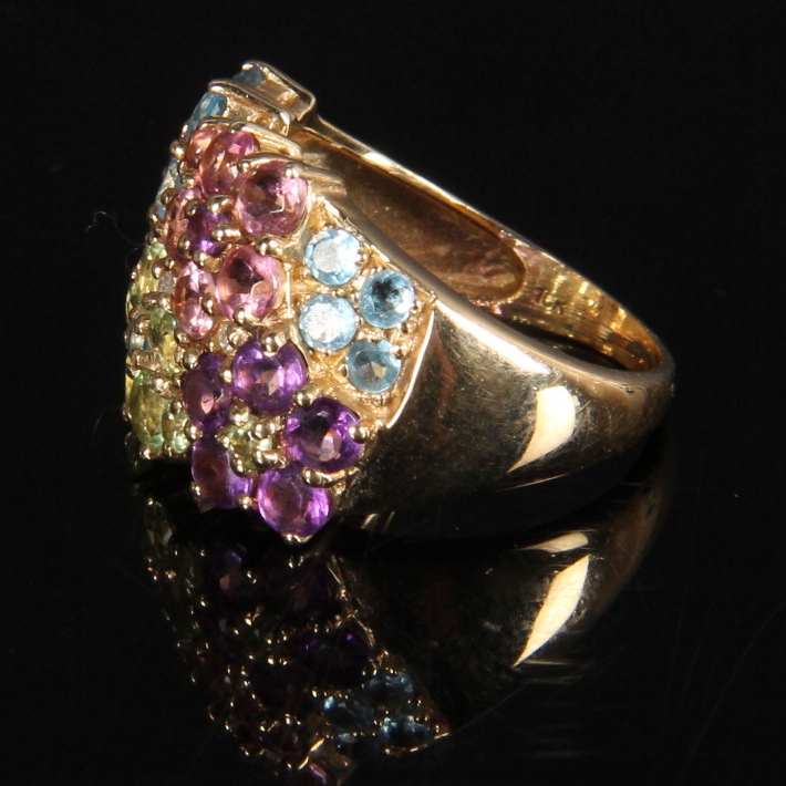 10K Yellow Gold Natural Gemstone Ring