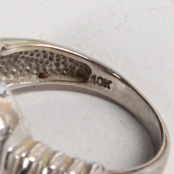 10K White Gold Chocolate and White Diamond Ring