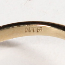 10K Yellow Gold Moissanite and Pink Sapphire Ring