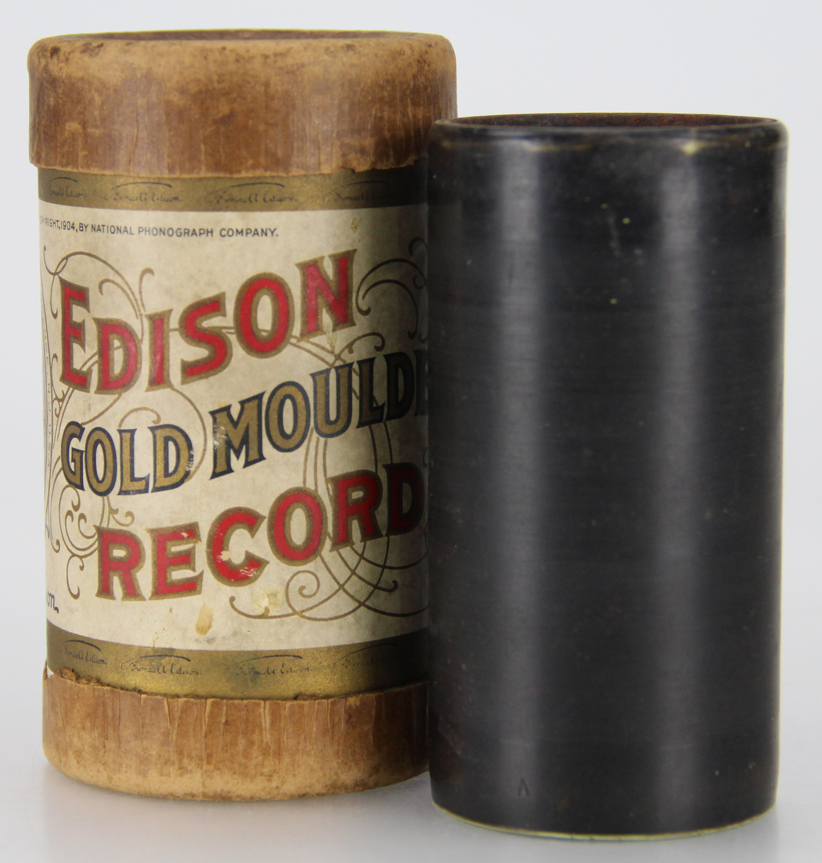 Edison Gold Moulded Phonograph Cylinders