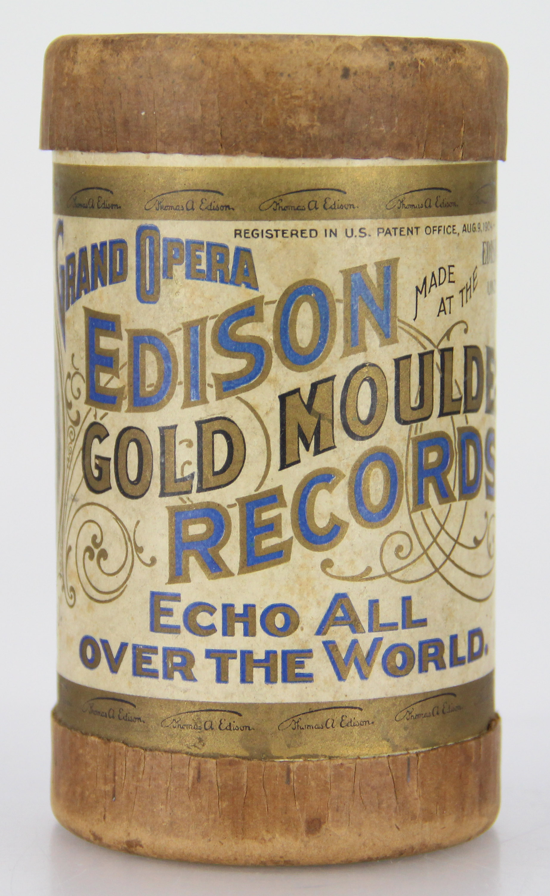 Edison Gold Moulded Phonograph Cylinders