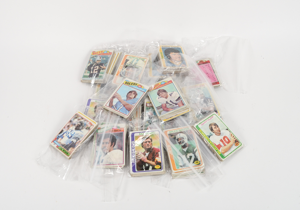 Large Collection of Vintage Football Trading Cards