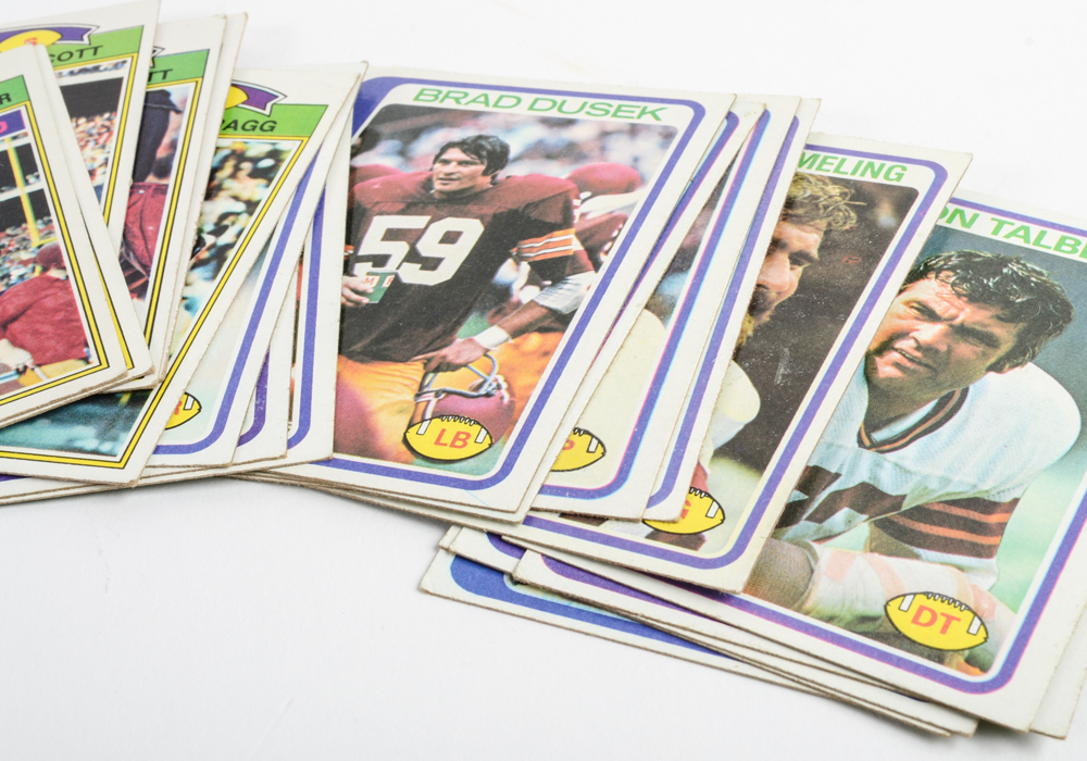 Large Collection of Vintage Football Trading Cards