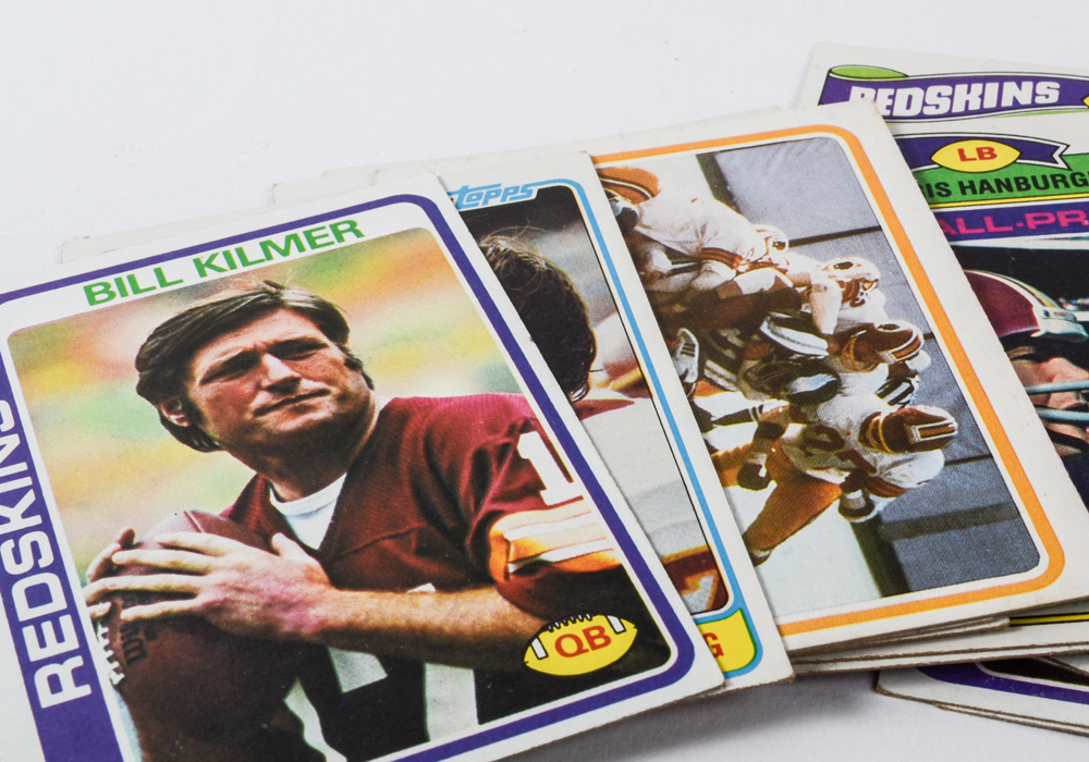 Large Collection of Vintage Football Trading Cards