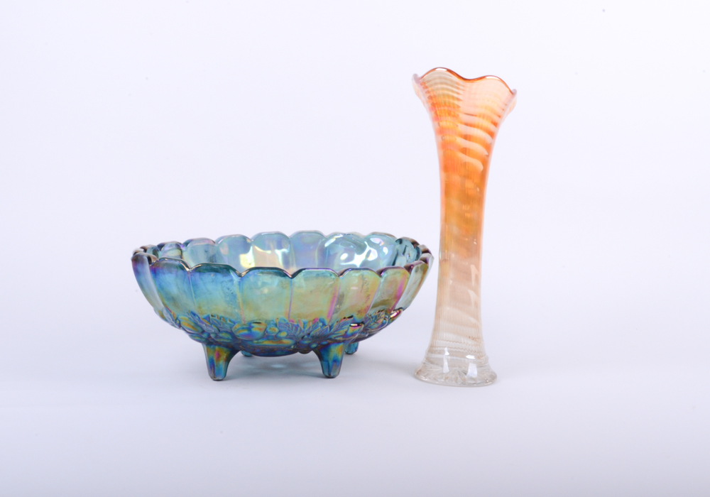 Set of Carnival Glass Items