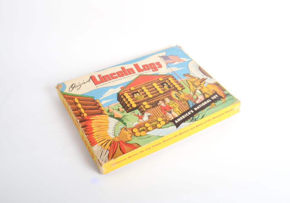 Vintage Lincoln Logs Set