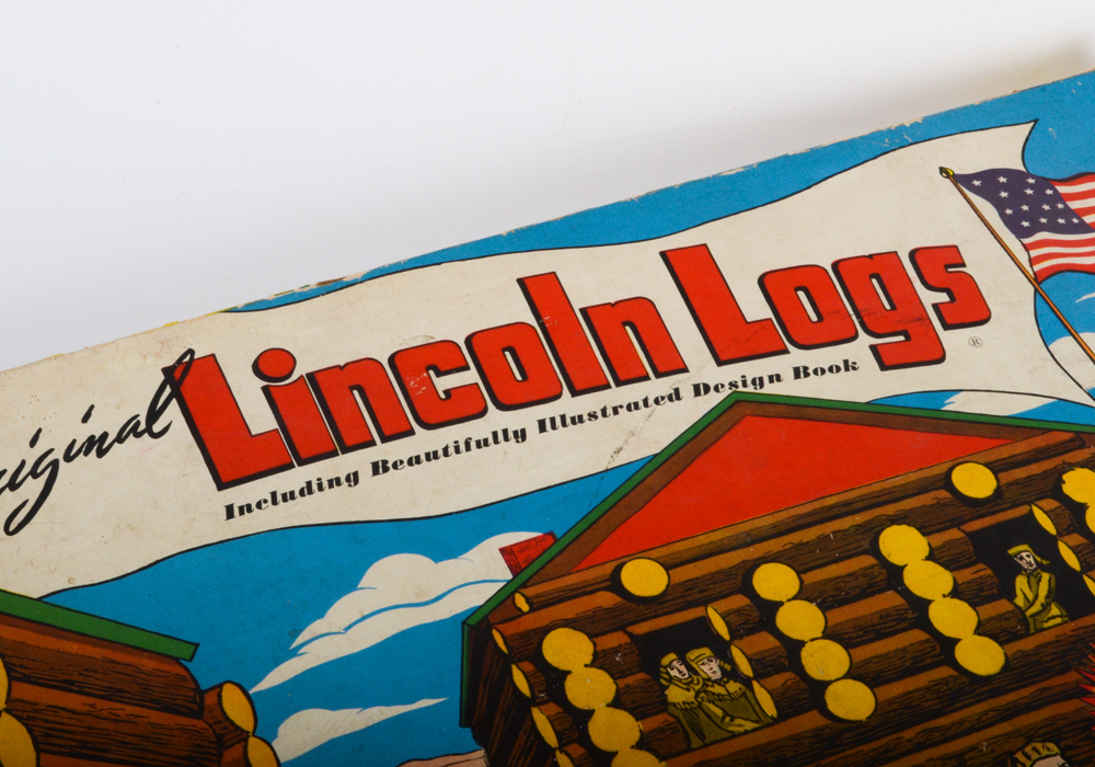 Vintage Lincoln Logs Set