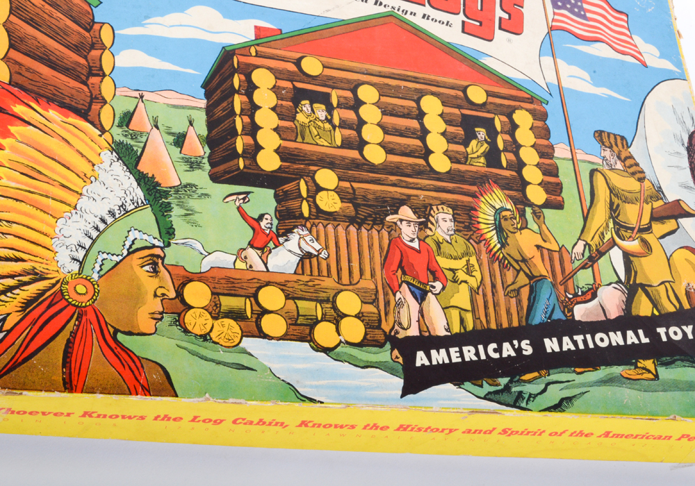 Vintage Lincoln Logs Set