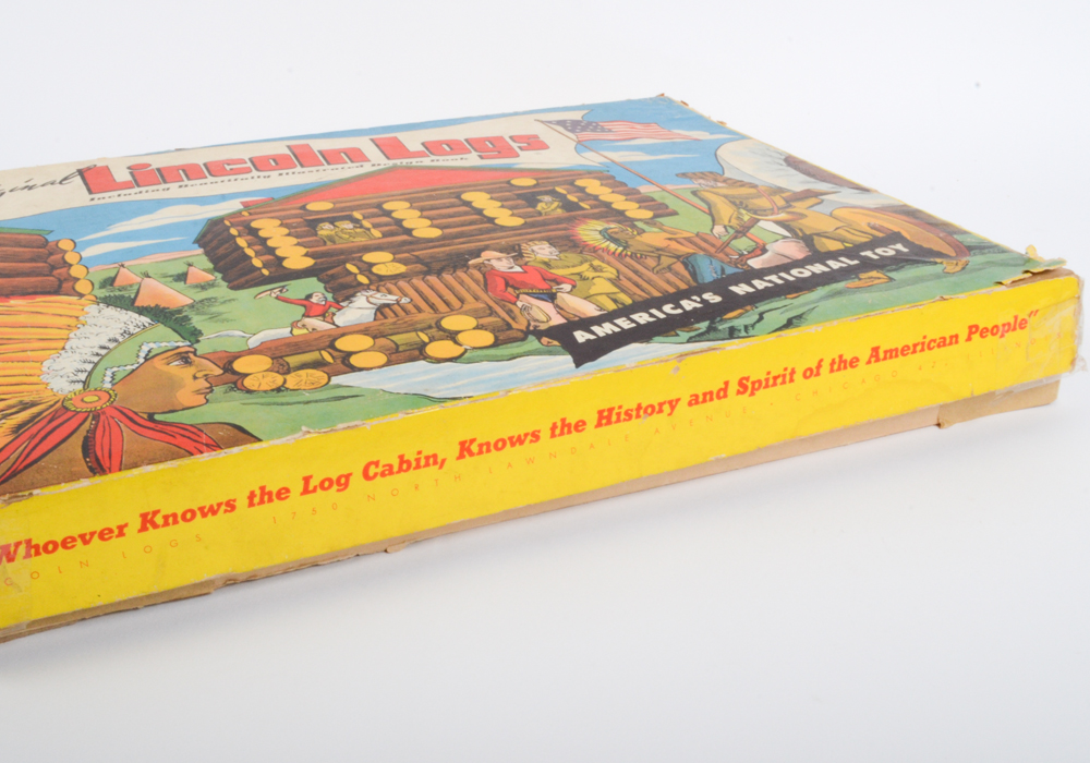 Vintage Lincoln Logs Set