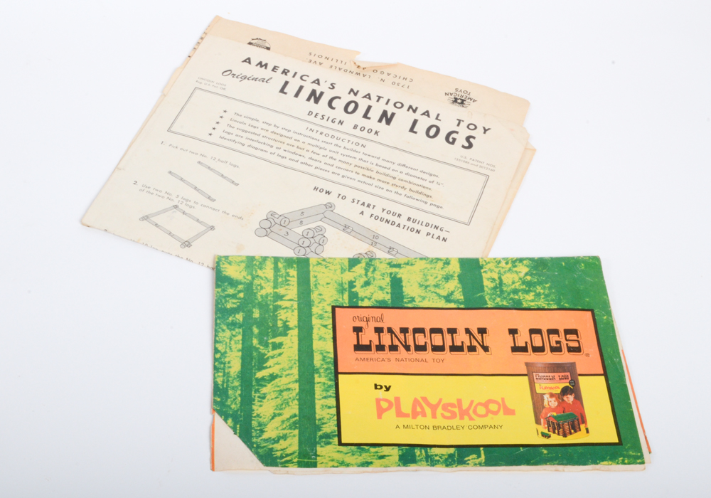 Vintage Lincoln Logs Set