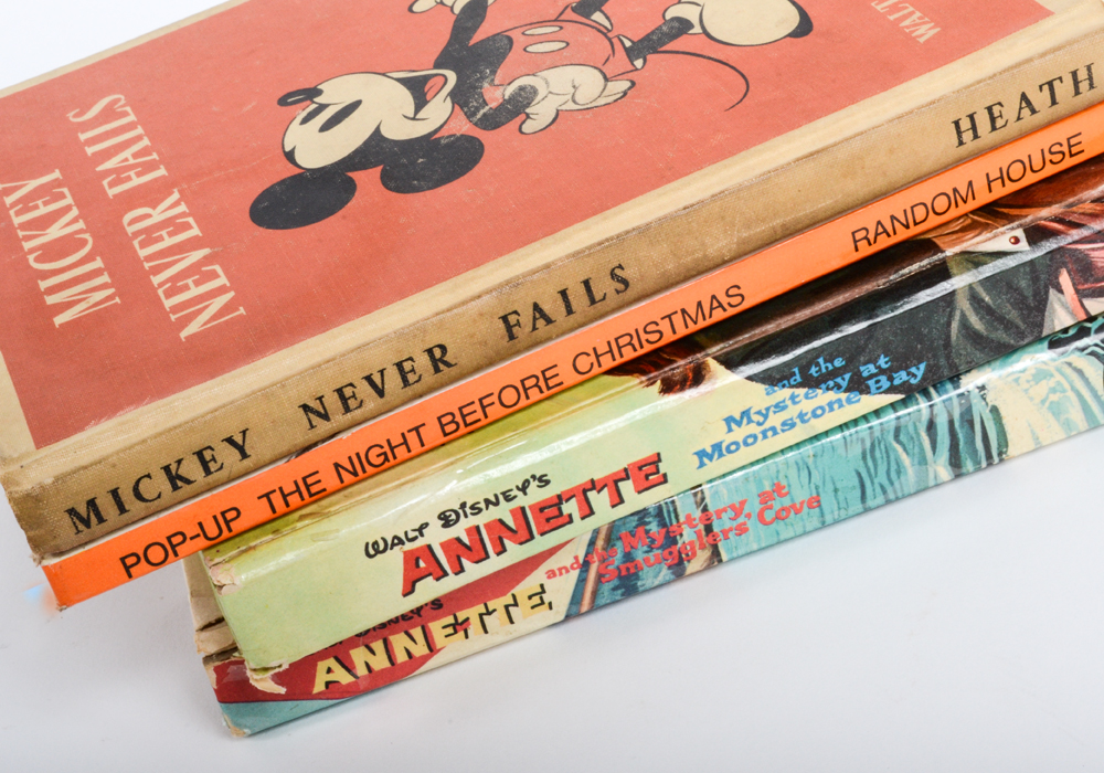Vintage Children's Books with First Edition Mickey Mouse 1939