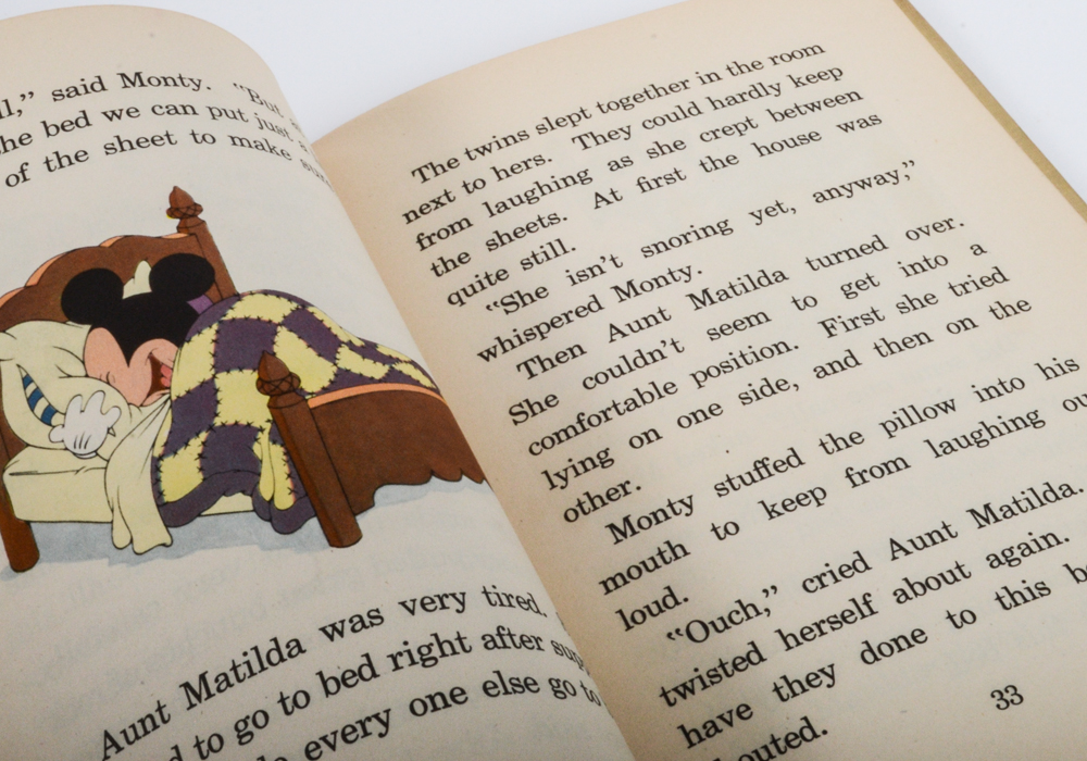 Vintage Children's Books with First Edition Mickey Mouse 1939