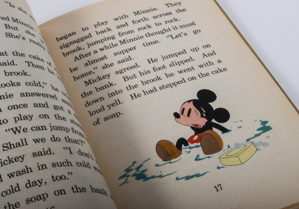 Vintage Children's Books with First Edition Mickey Mouse 1939
