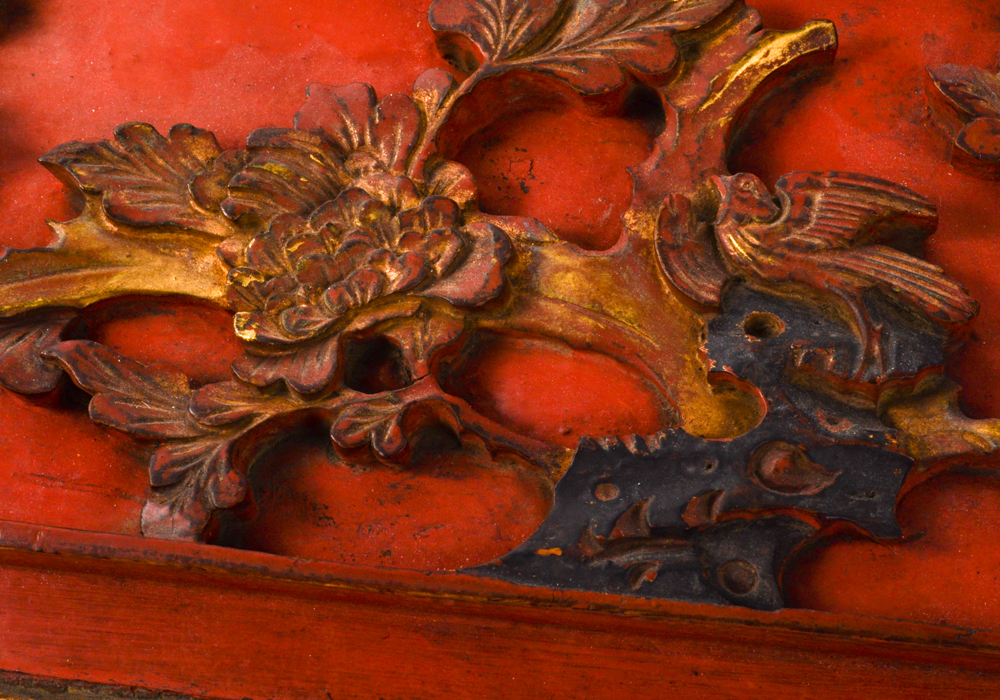 Antique Chinese Carved Wall Plaque