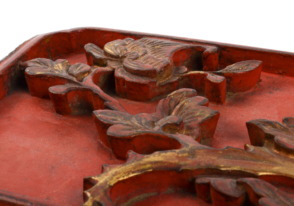 Antique Chinese Carved Wall Plaque