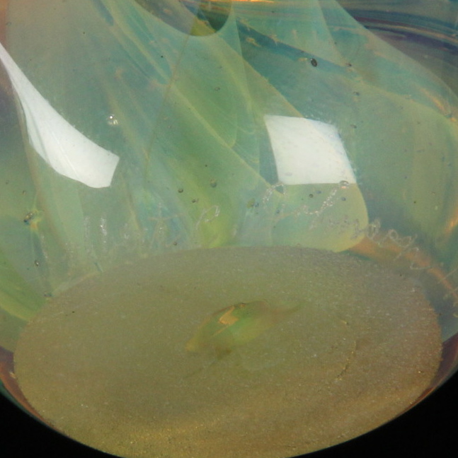 Signed Gilbert C. Johnson Art Glass Paperweight