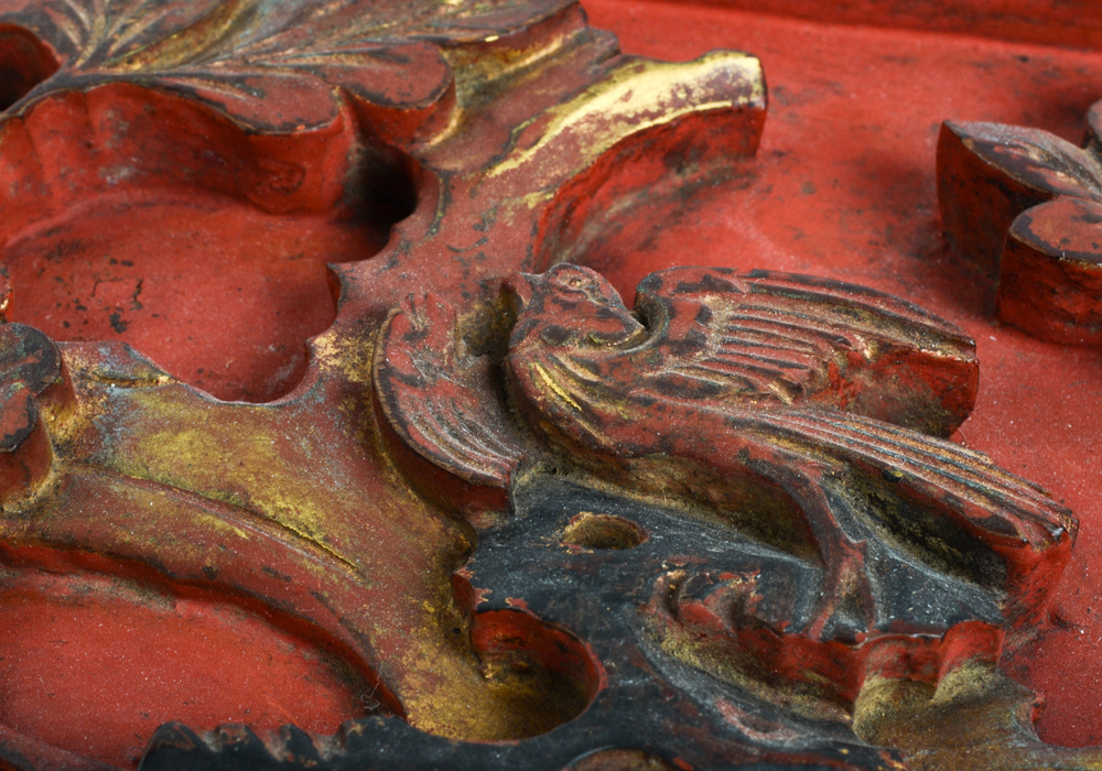 Antique Chinese Carved Wall Plaque