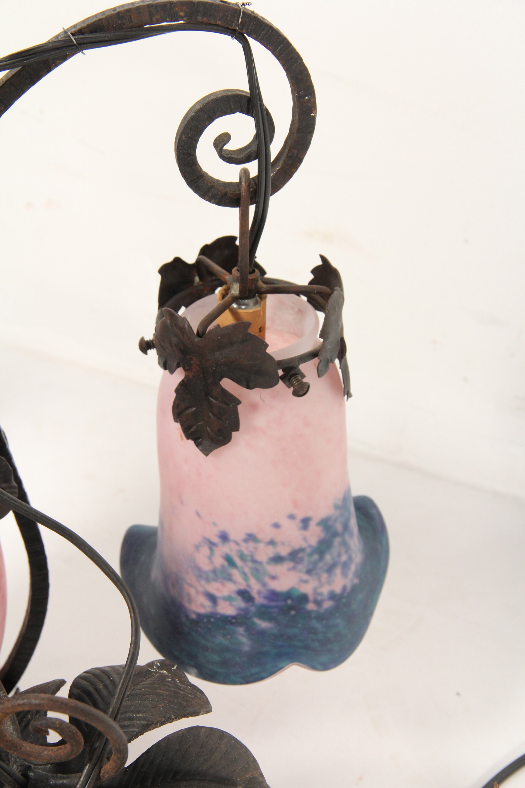 French Art Glass Chandelier by Rossi