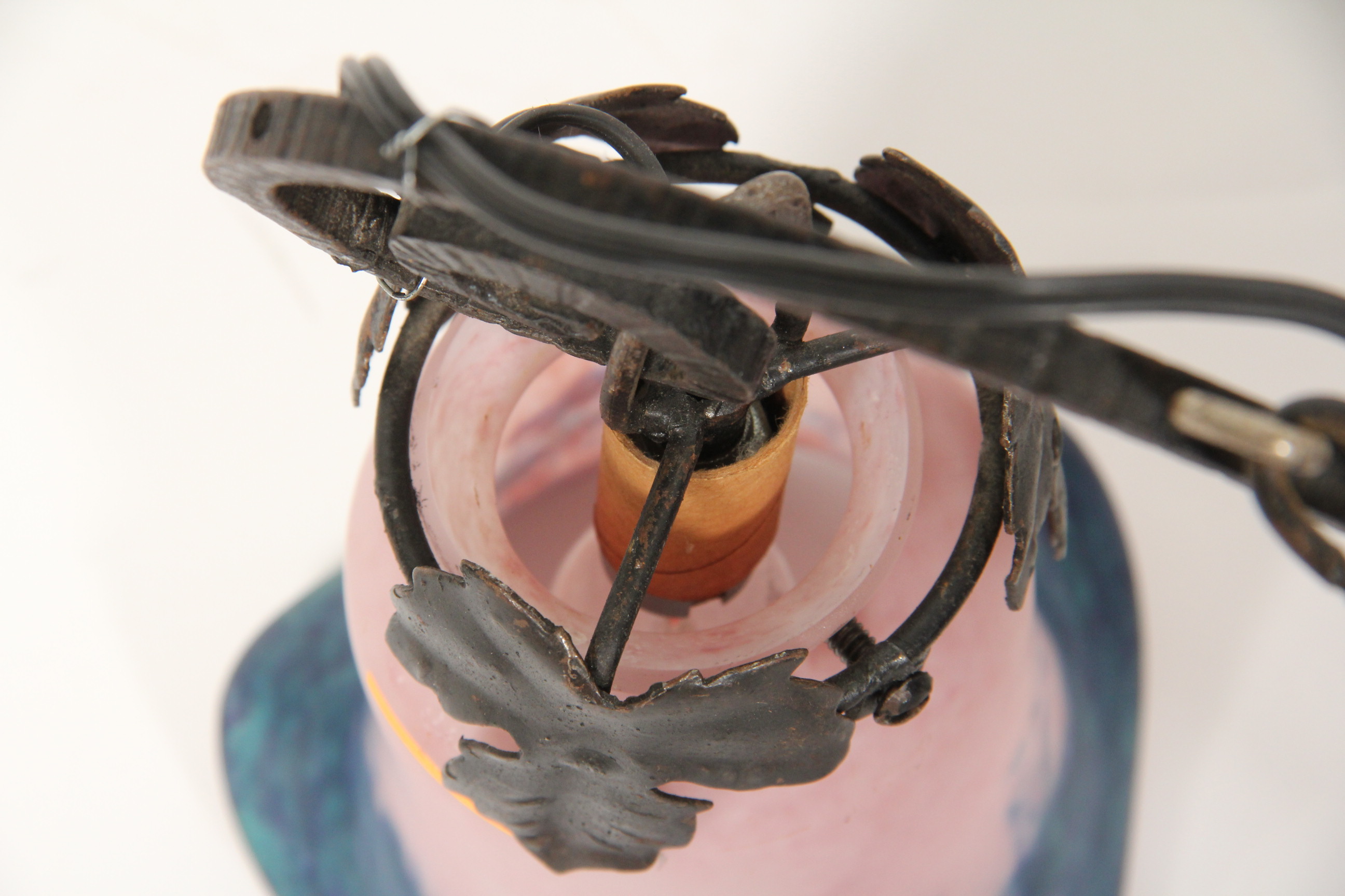 French Art Glass Chandelier by Rossi