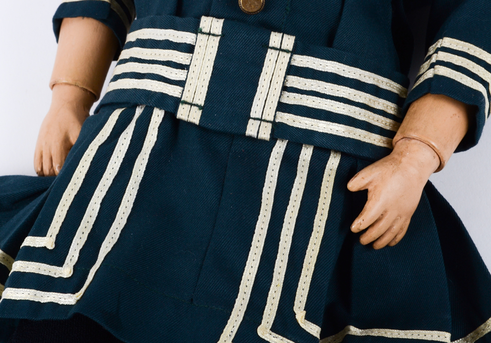 Antique Carved Wood Doll