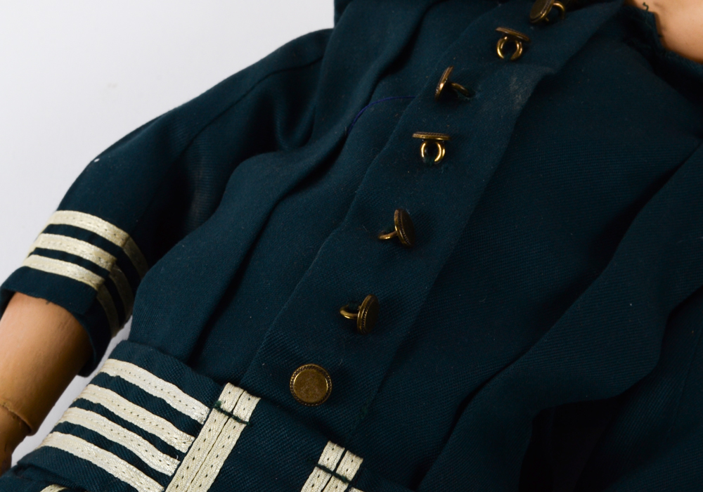 Antique Carved Wood Doll