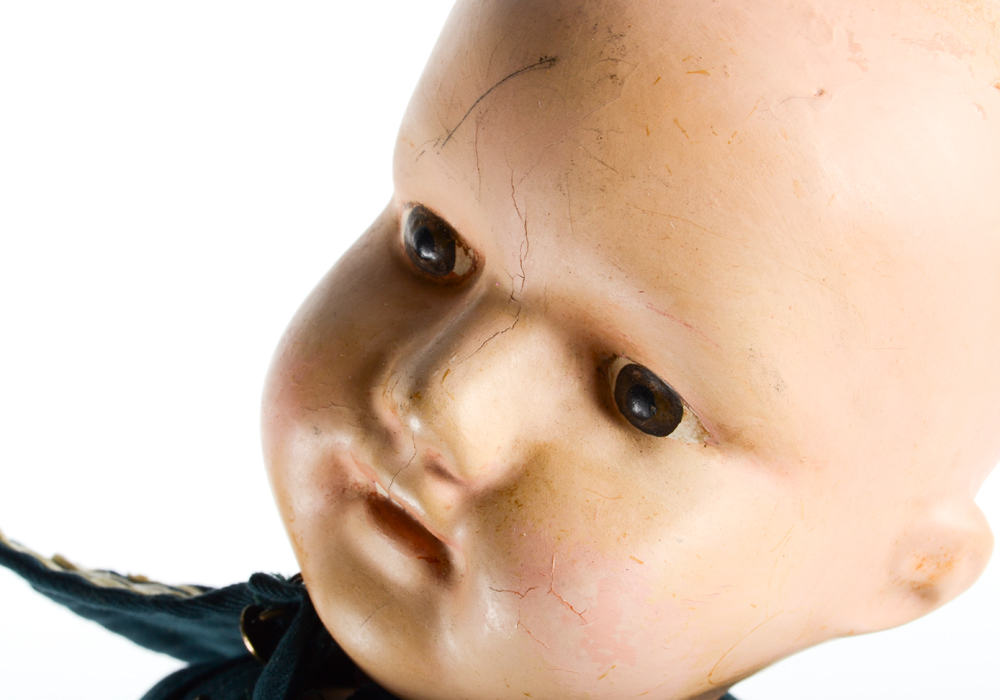 Antique Carved Wood Doll