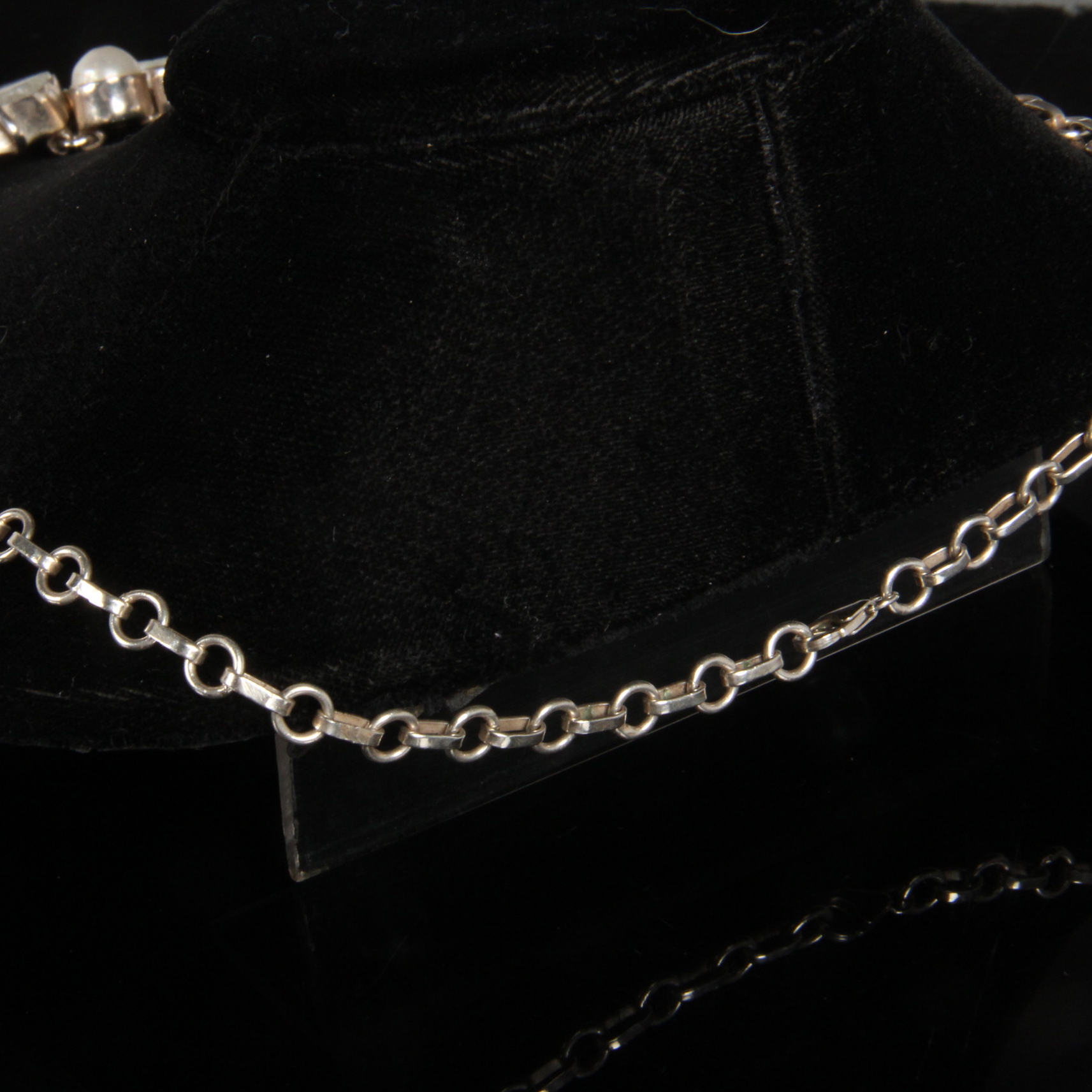 Sterling Silver Prasiolite, Pearl and Geode Necklace