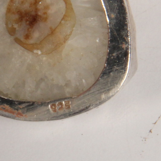 Sterling Silver Prasiolite, Pearl and Geode Necklace