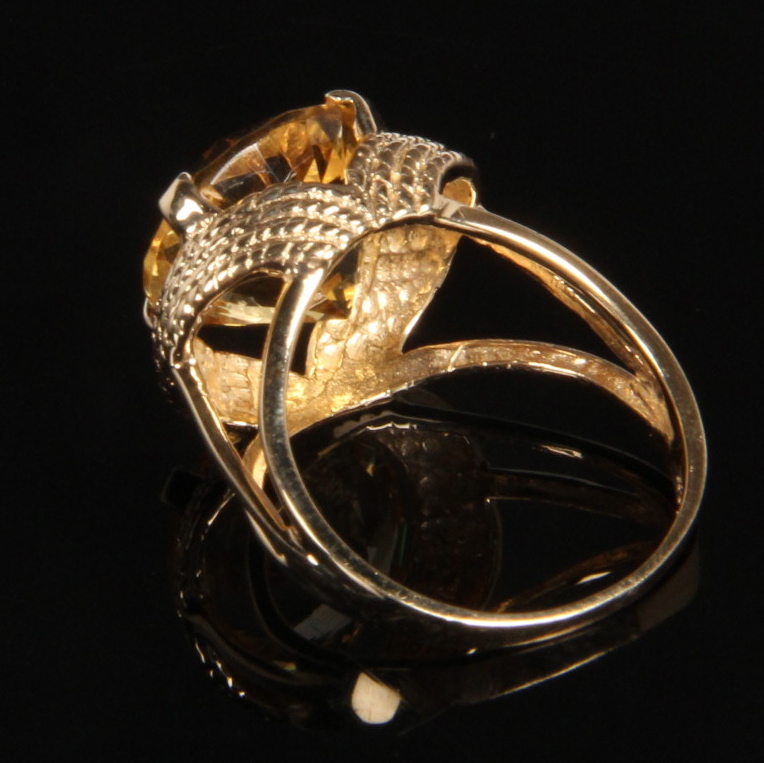14K Yellow Gold Citrine Ring