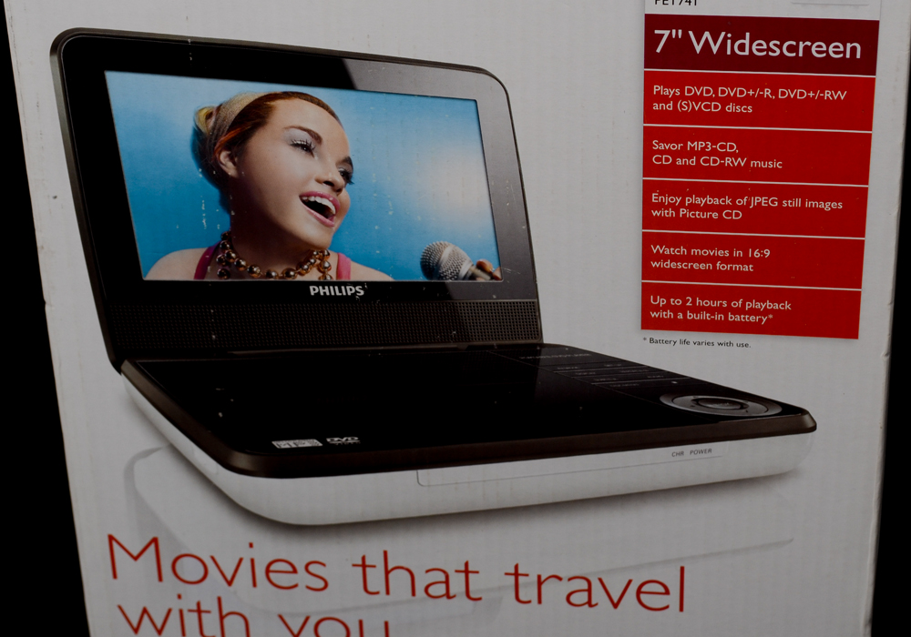 Phillips 7" Widescreen Portable DVD Player