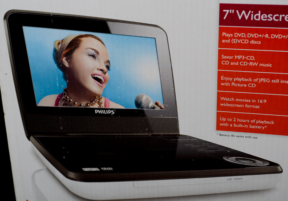 Phillips 7" Widescreen Portable DVD Player
