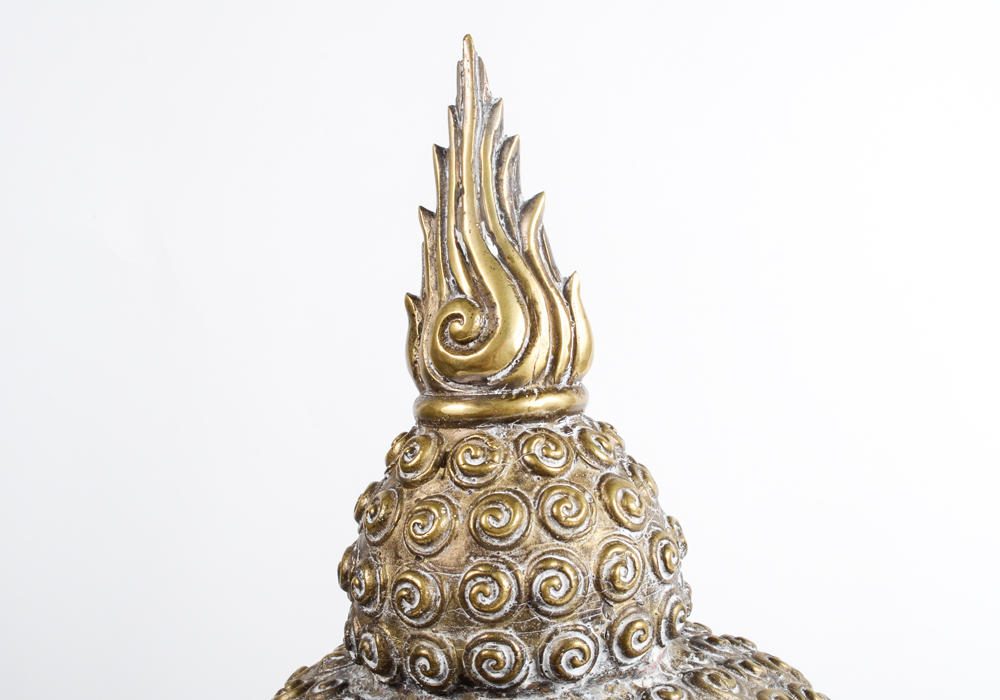 Large Brass Bust Of Buddha