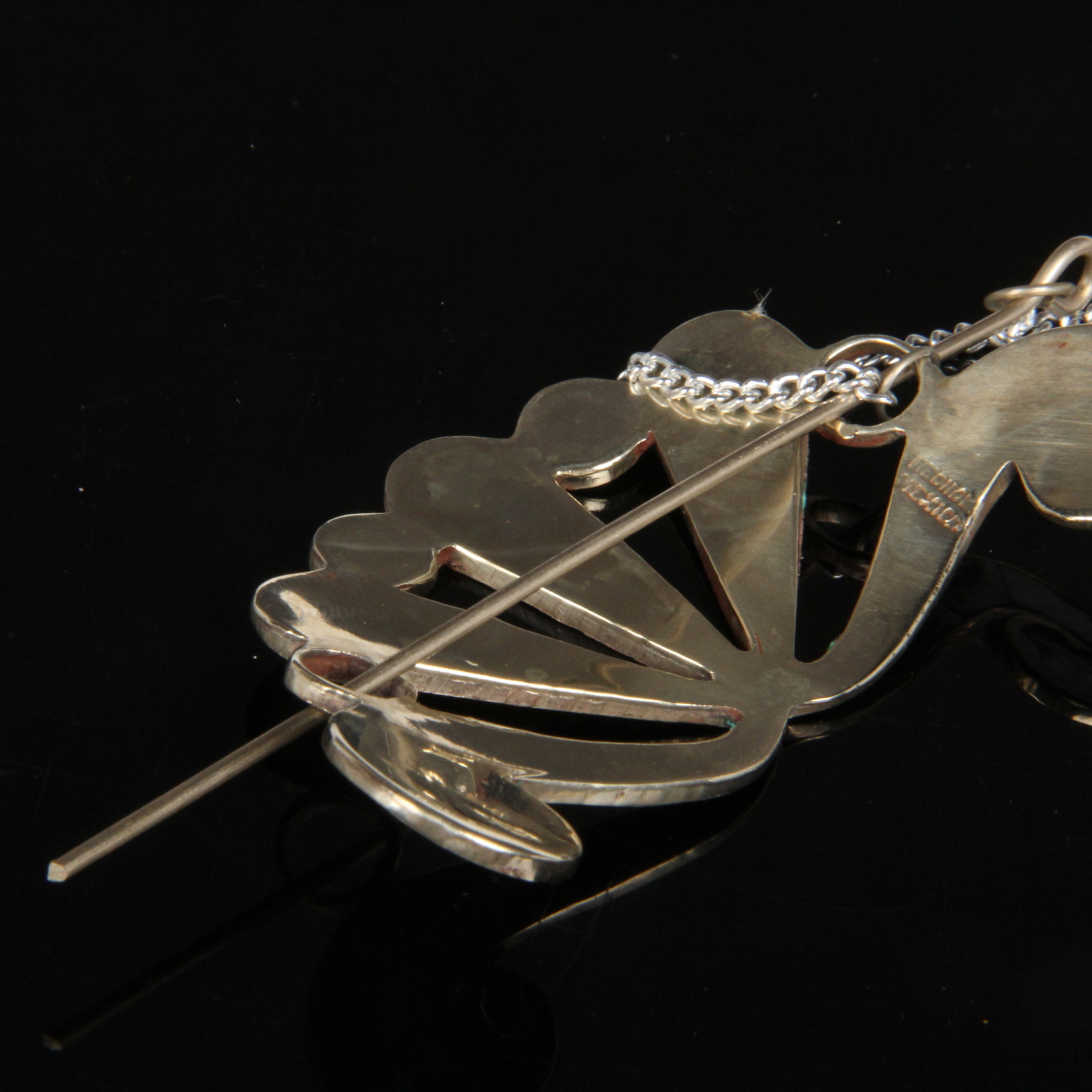 Sterling Silver and Abalone Hair Clip