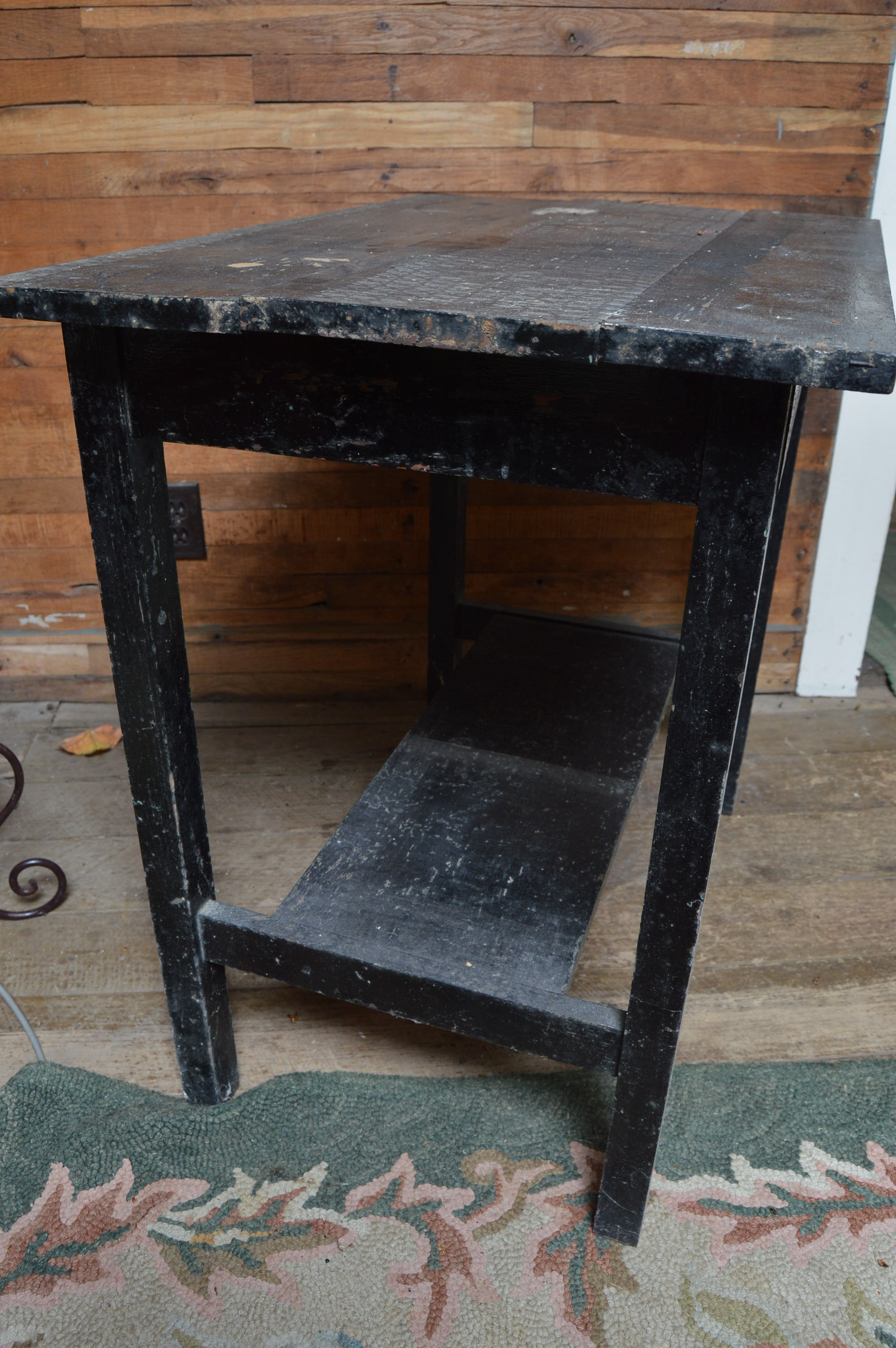 Vintage Black Accent Table
