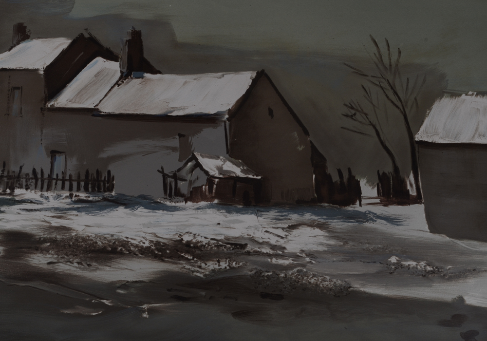 Tamard Signed Artist Proof of Farmhouse In Winter