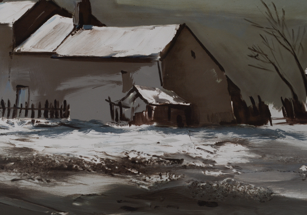 Tamard Signed Artist Proof of Farmhouse In Winter