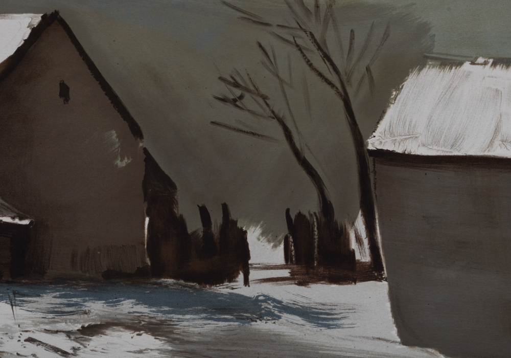 Tamard Signed Artist Proof of Farmhouse In Winter