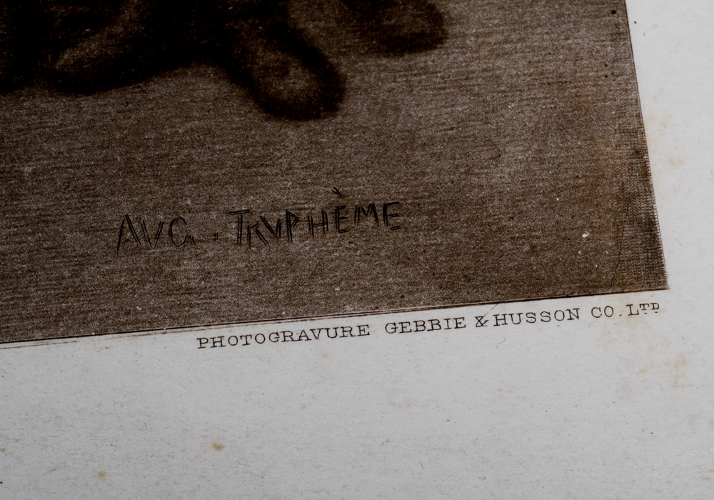 Antique Photogravure of Boys Singing