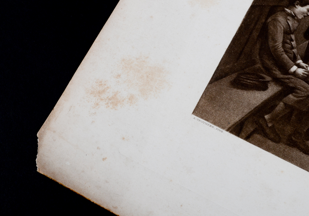 Antique Photogravure of Boys Singing