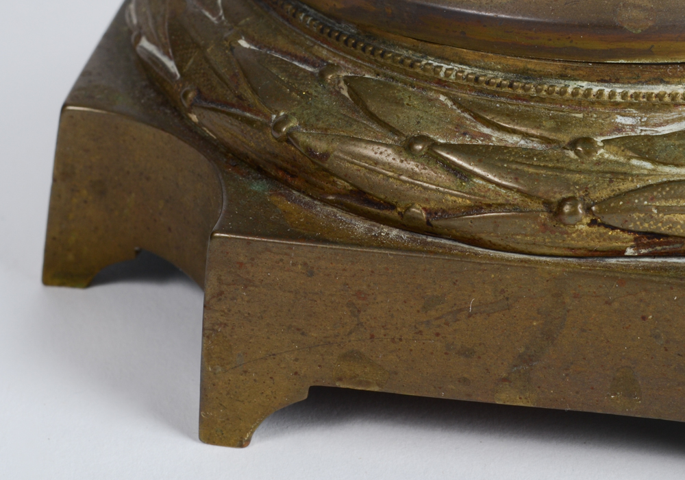 Gargoyle Motif Blue Glass Lamp