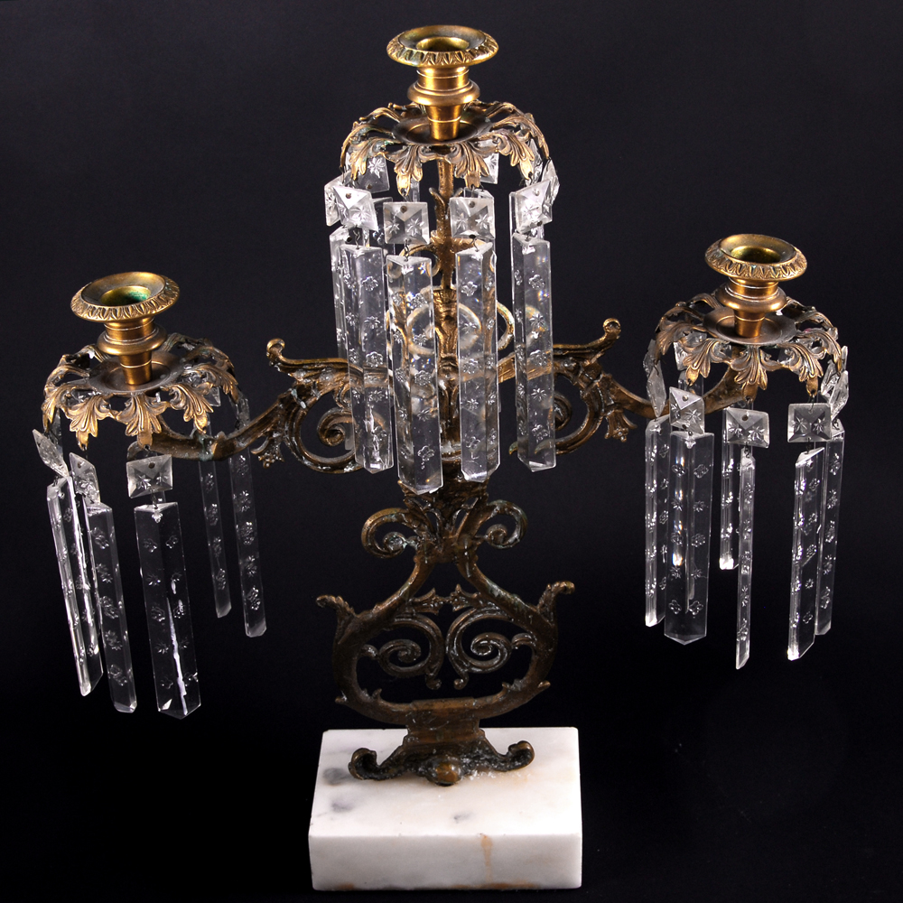 Crystal Mantle Candelabra