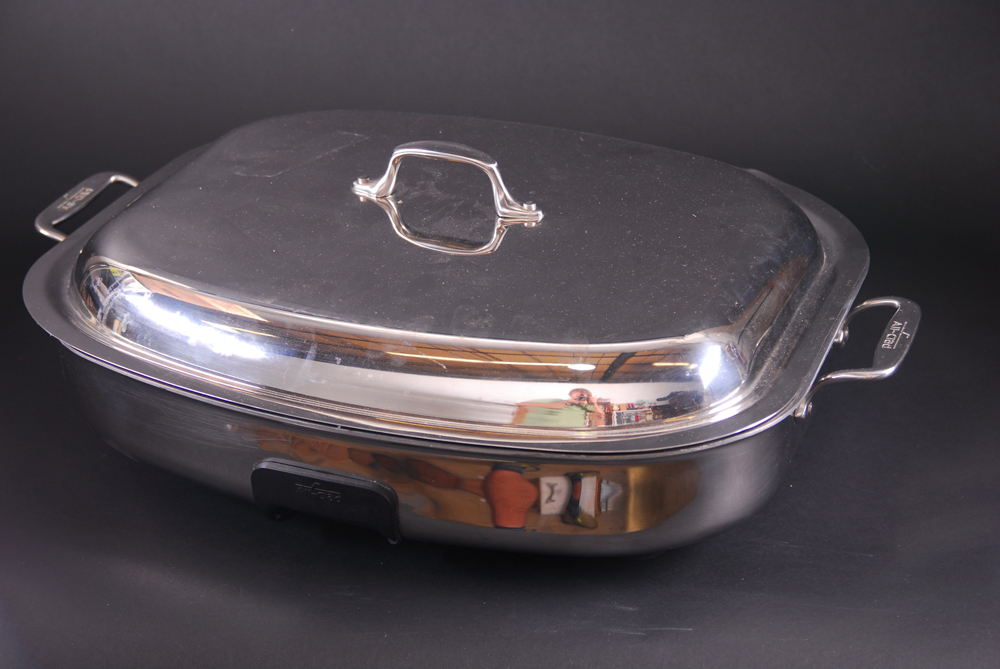 Trio of Cook Pans Including Electric All Clad Server