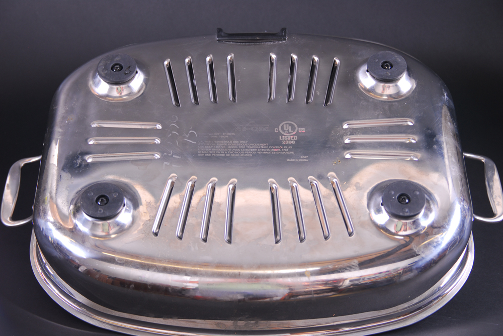 Trio of Cook Pans Including Electric All Clad Server