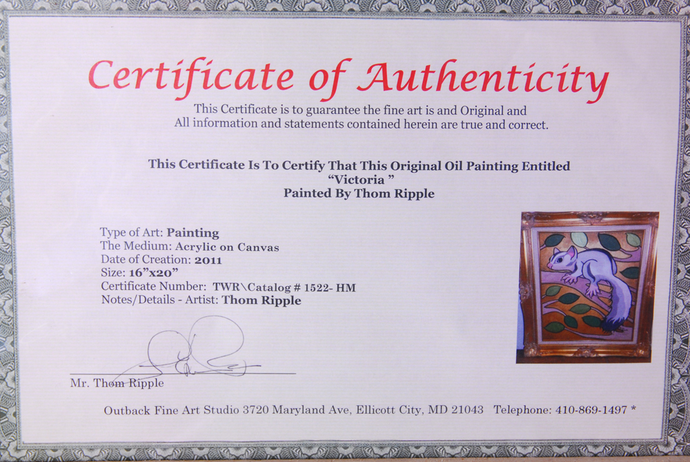 Thom Ripple "Victoria" Original Acrylic Painting