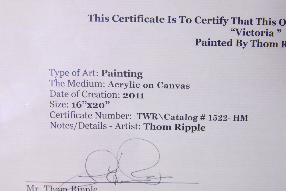 Thom Ripple "Victoria" Original Acrylic Painting