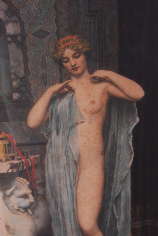 Vintage Restrike Etching After John William Godward