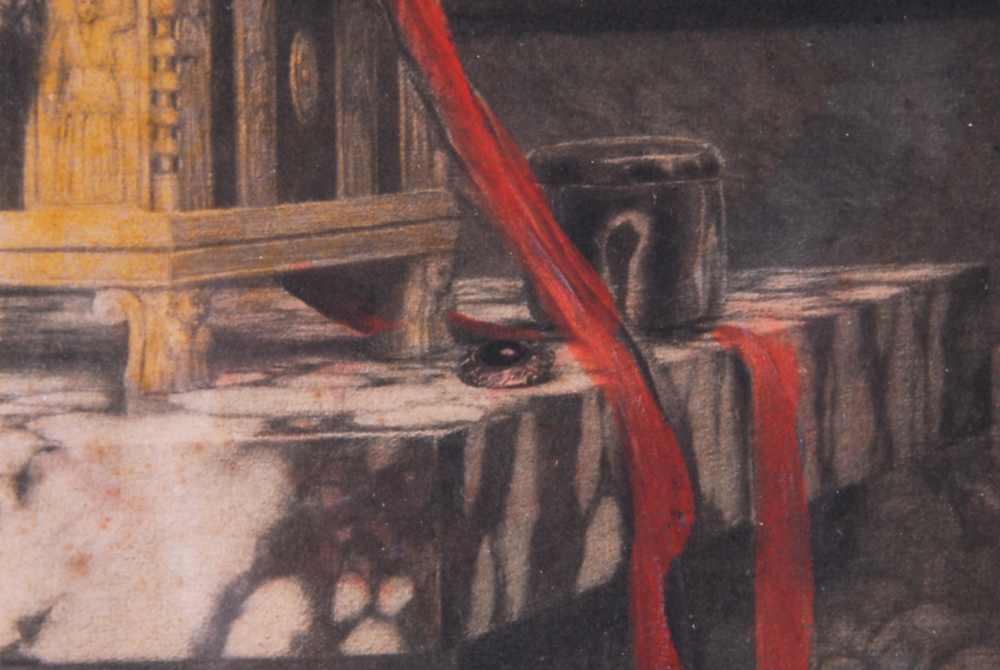 Vintage Restrike Etching After John William Godward